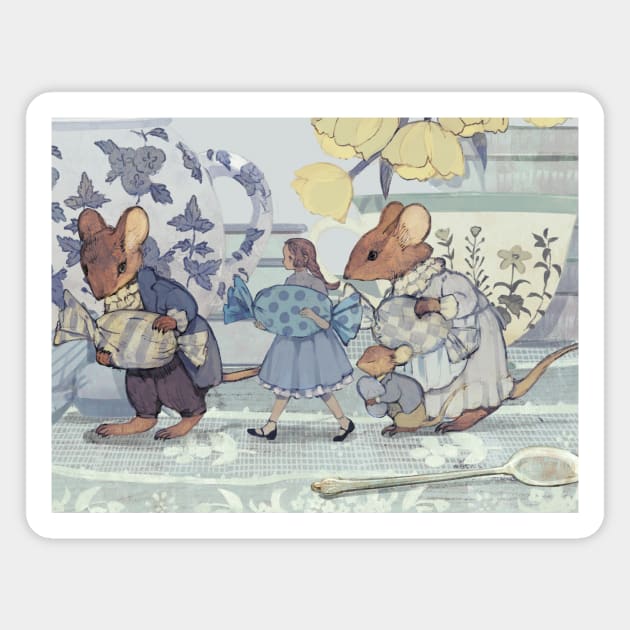 Mouse family Magnet by rt0no